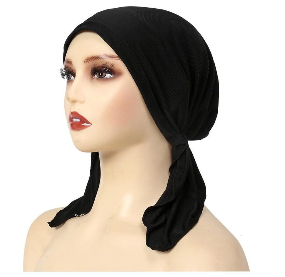 5941 3pack Head Scarf Elastic Pre-Tied Head Scarves Beanies Covers Cap - Picture 2 of 8